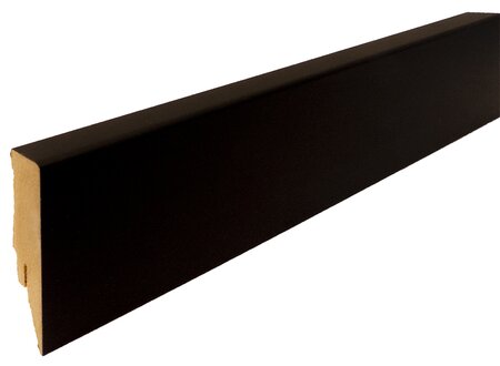 Stijlplint Blok zwartfolie mat 16x58mm 250cm
